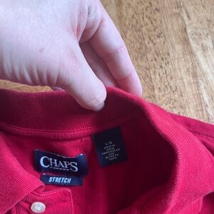 Men’s Short Sleeve Chaps Vibrant Red Stretch Polo